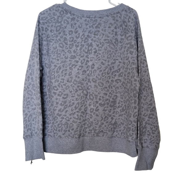 NWT Calvin Klein performance sweatshirt gray animal print size XL women's - Picture 3 of 6